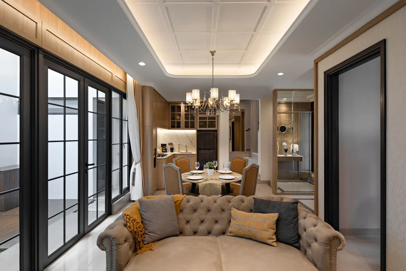 Show unit Verena Homes — ruang keluarga